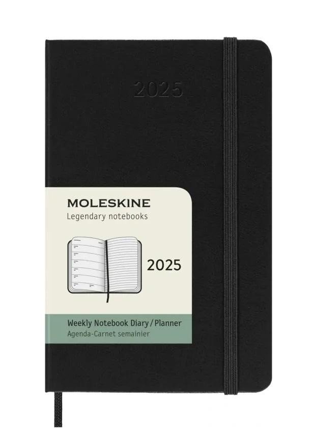 Levně Moleskine Plánovací zápisník 2025 černý S, tvrdý