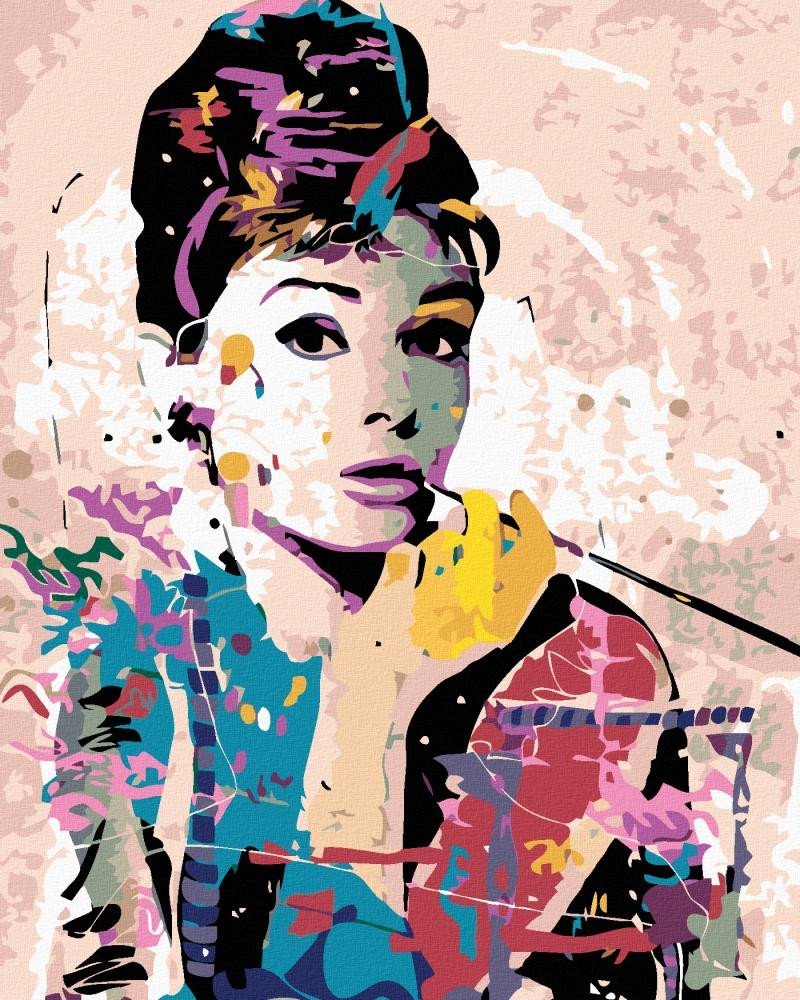 Levně Malování podle čísel 40 x 50 cm - Audrey Hepburn
