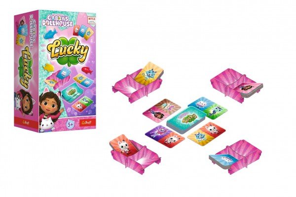 Levně Hra Šťastná Gabby/Gabby´s Dollhouse společenská hra v krabici 14,5x26x10cm