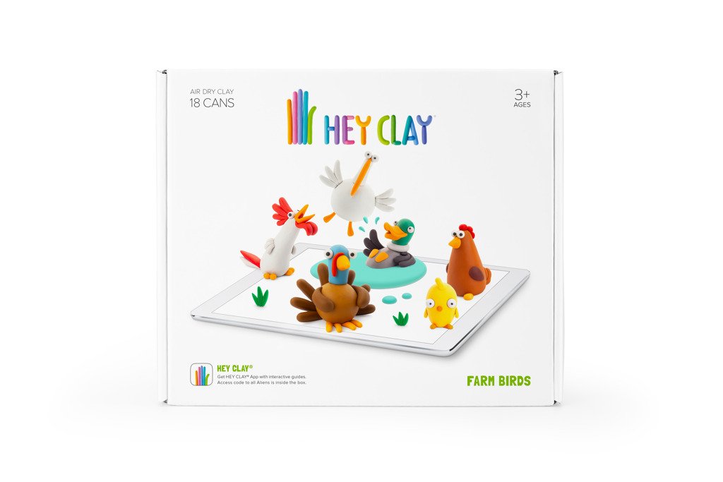 Hey Clay Kreativní sada - Ptáci z farmy - TM Toys