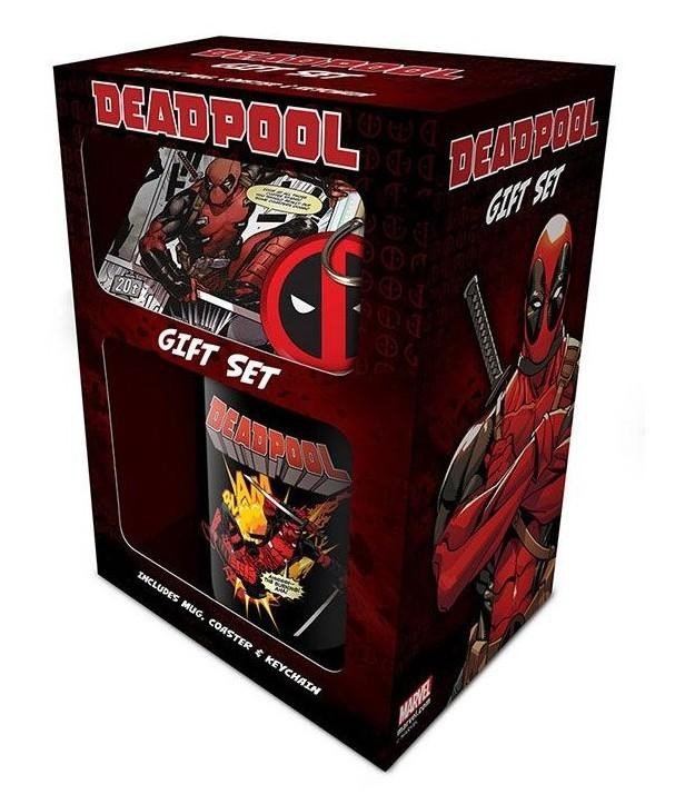 Levně Dárkový set Deadpool - hrnek, klíčenka, tácek - EPEE Merch - Pyramid