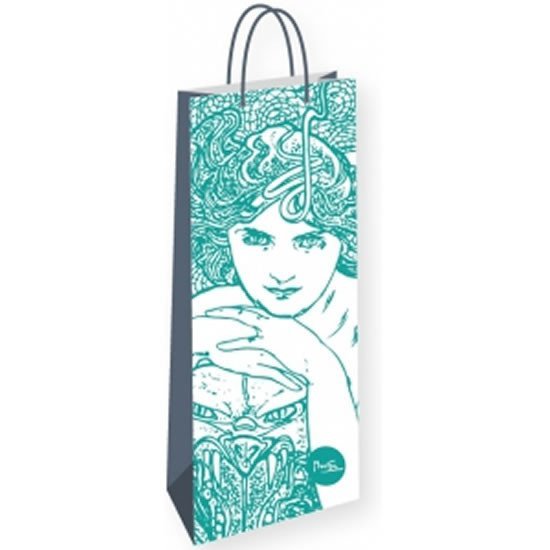 Levně Alfons Mucha - Emerald/dárková taška na lahev