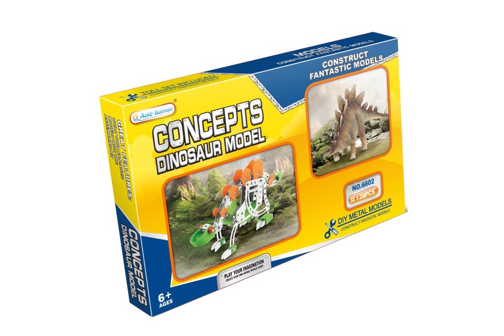 Levně Kovová stavebnice Stegosaurus 125 ks - Alltoys