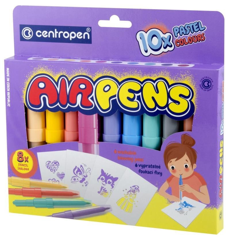 Levně Centropen Foukací fixy Air Pens 1500 pastel (10 ks)