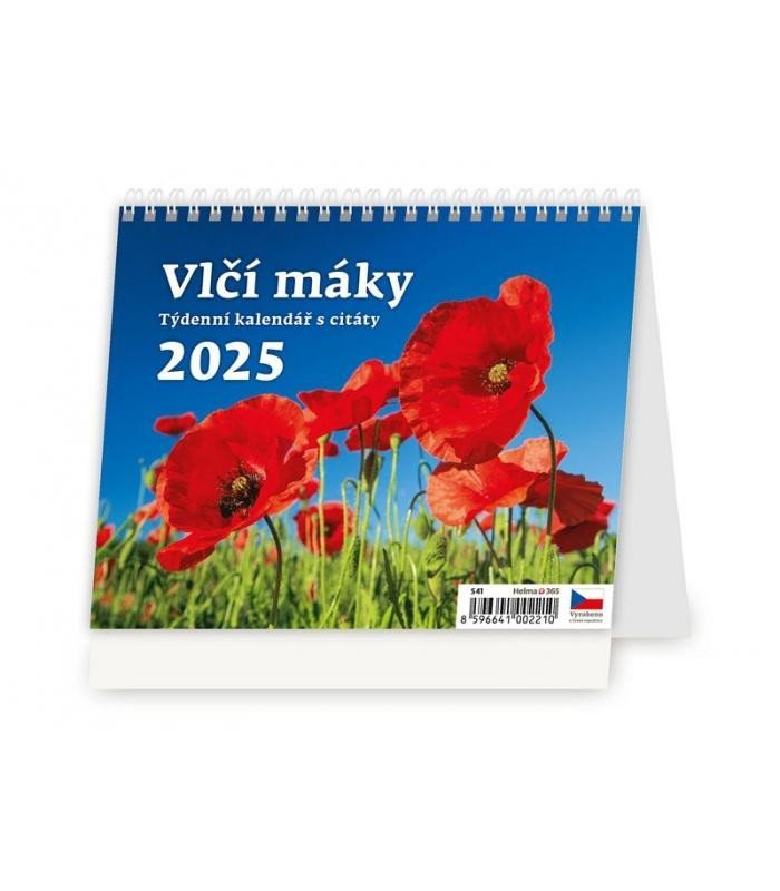 Levně Kalendář stolní 2025 - Vlčí máky