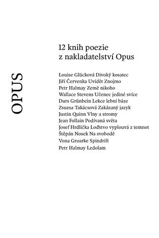 Levně 12 knih poezie z nakladatelství Opus - kolektiv autorů