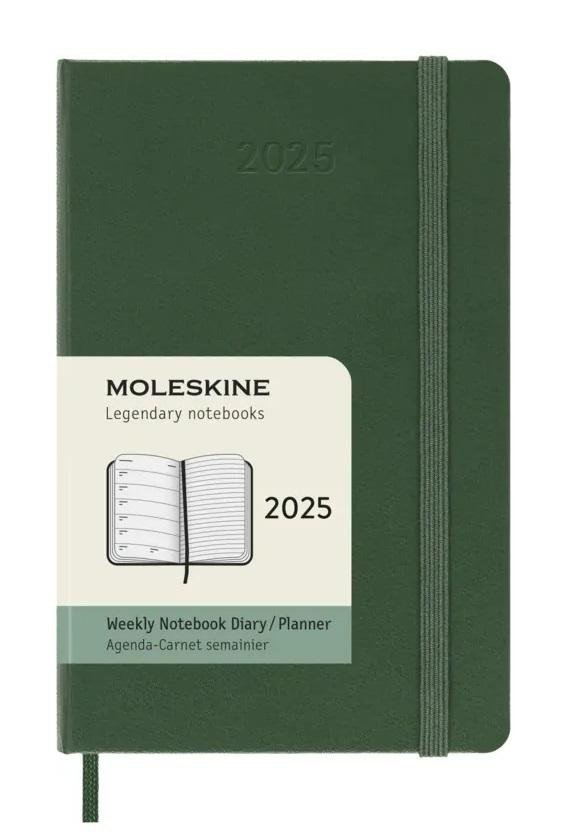 Levně Moleskine Plánovací zápisník 2025 zelený S, tvrdý