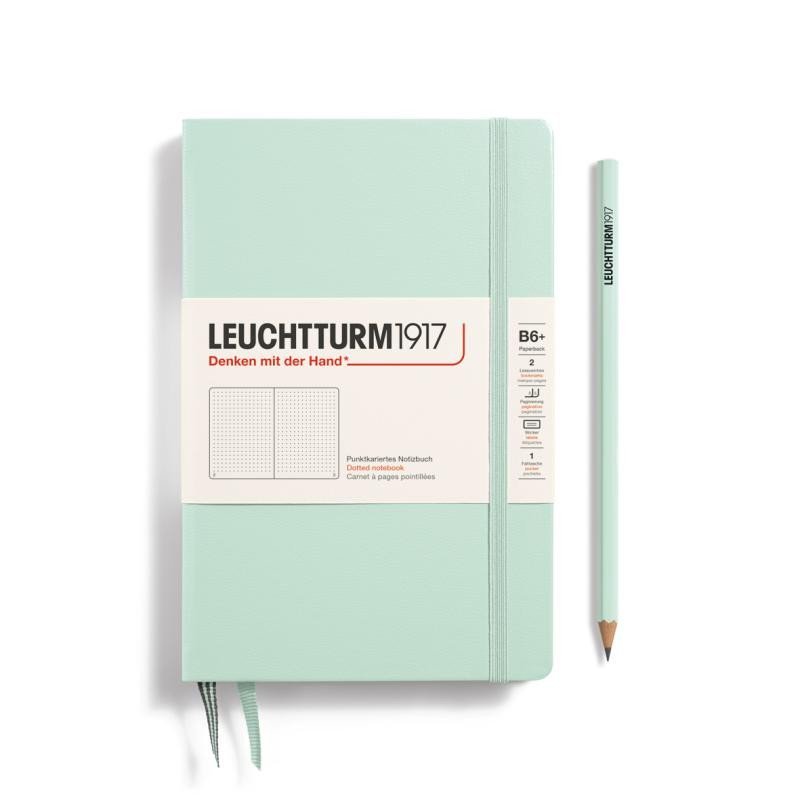 Levně Leuchtturm1917 Zápisník Mint Green Paperback B6+ tečkovaný