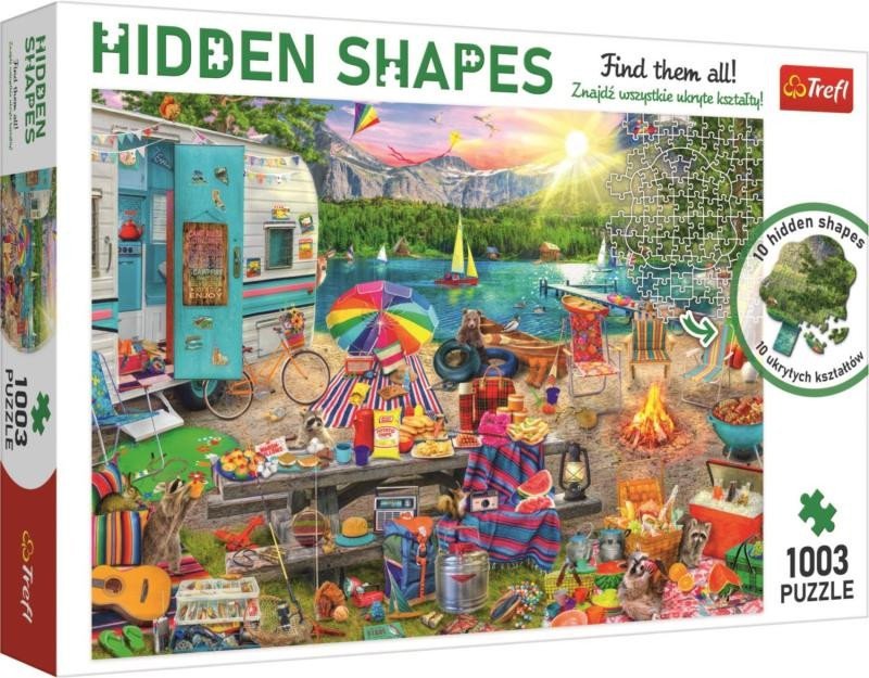 Levně Trefl Puzzle Hidden Shapes - Výlet obytným autem / 1003 dílků