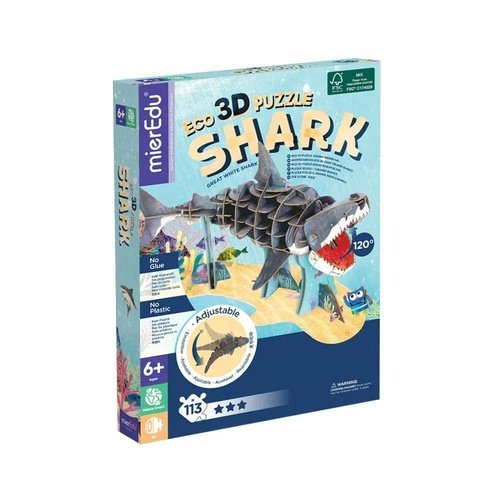 Levně ECO 3D Puzzle Bílý žralok