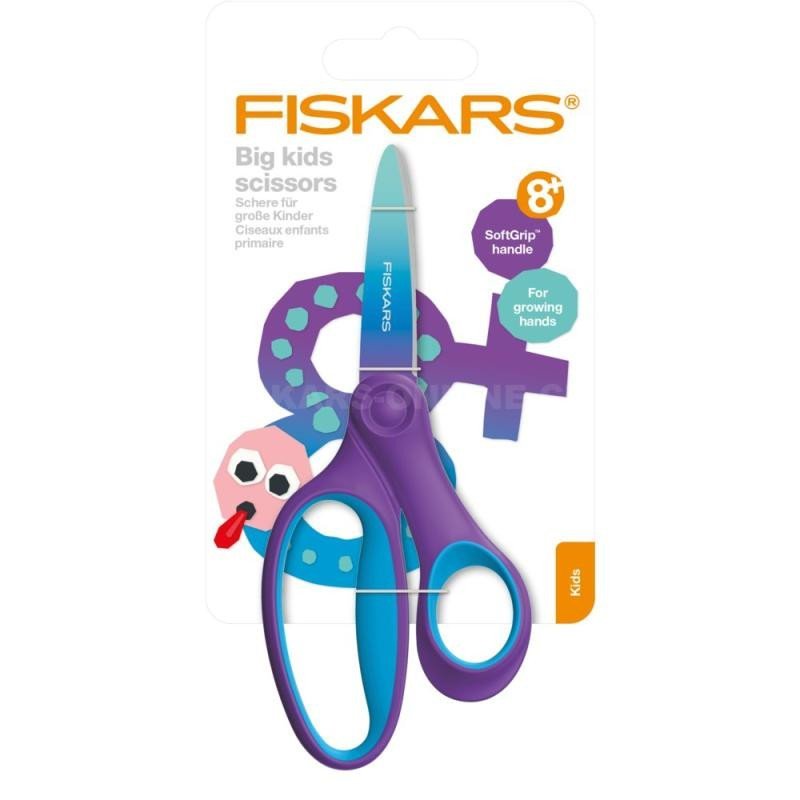 Levně Fiskars Velké dětské nůžky 15 cm, fialovo modrá