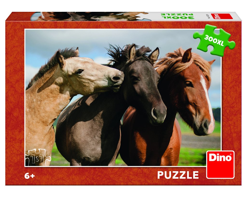 Levně Puzzle Barevní koně 300 XL dílků - Dino