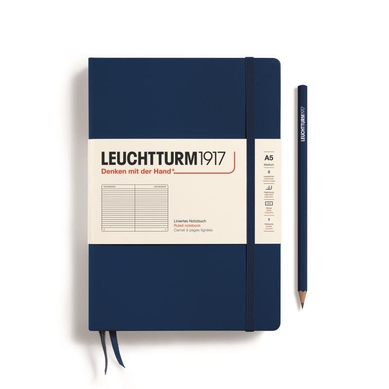 Levně Leuchtturm1917 Zápisník Navy Medium A5 linkovaný