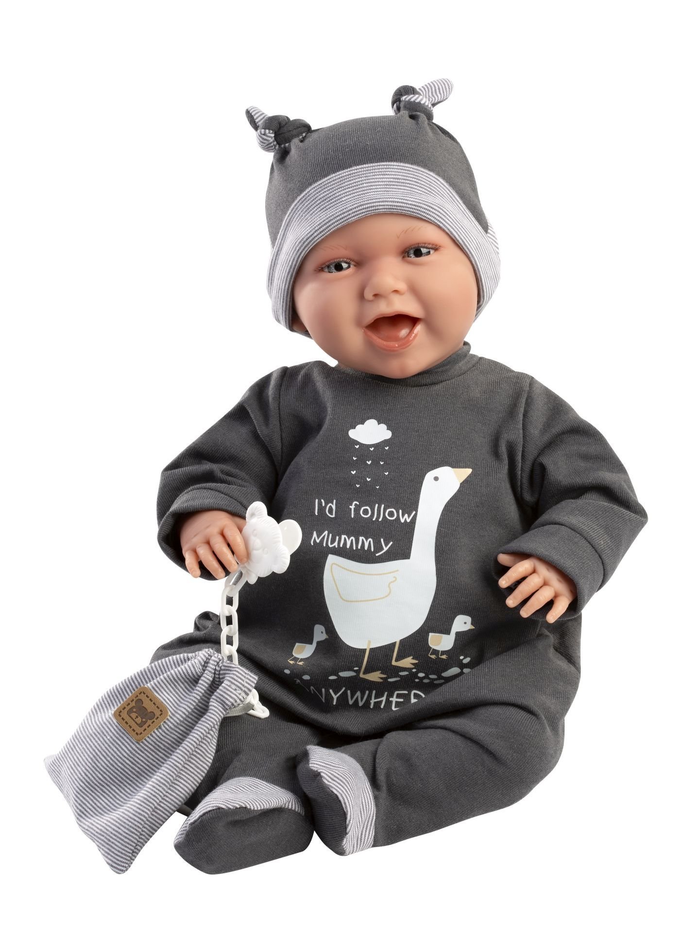Levně Llorens 74107 NEW BORN - realistická panenka miminko se zvuky a měkkým látkovým tělem - 42 cm