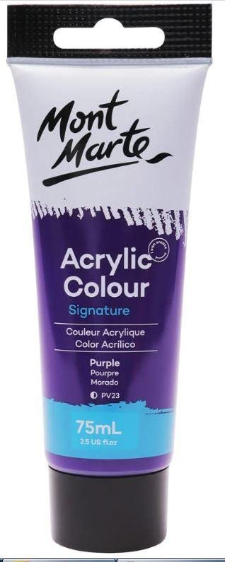 Levně Mont Marte Akrylová barva 75ml - fialová (Purple), tuba