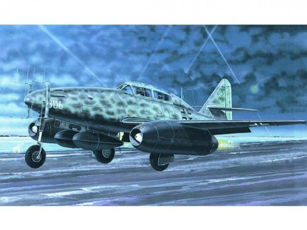 Levně Model Messerschmitt Me262 B-1a/U1 14,7x17,4cm v krabici 25x14,5x4,5cm