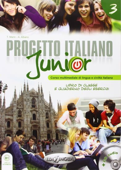 Levně Progetto Italiano Junior 3 Libro di classe e Quaderno degli esercizi + CD Audio + DVD - Telis Marin