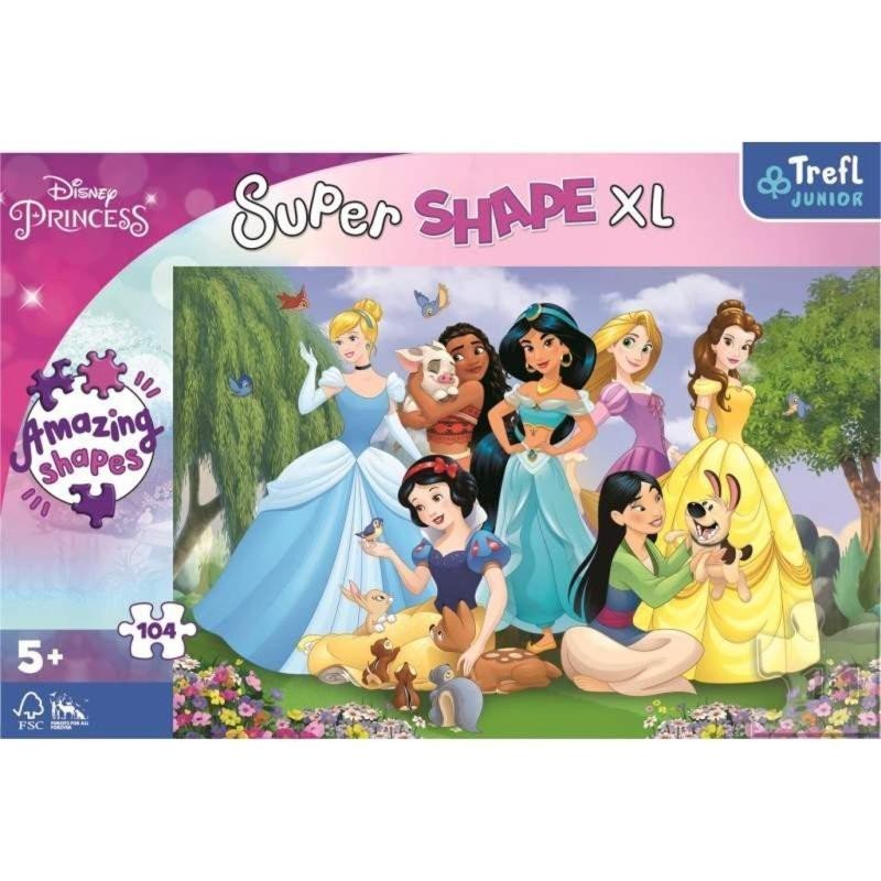 Levně Trefl Puzzle Super Shape XL Disney princezny: V zahradě 104 dílků