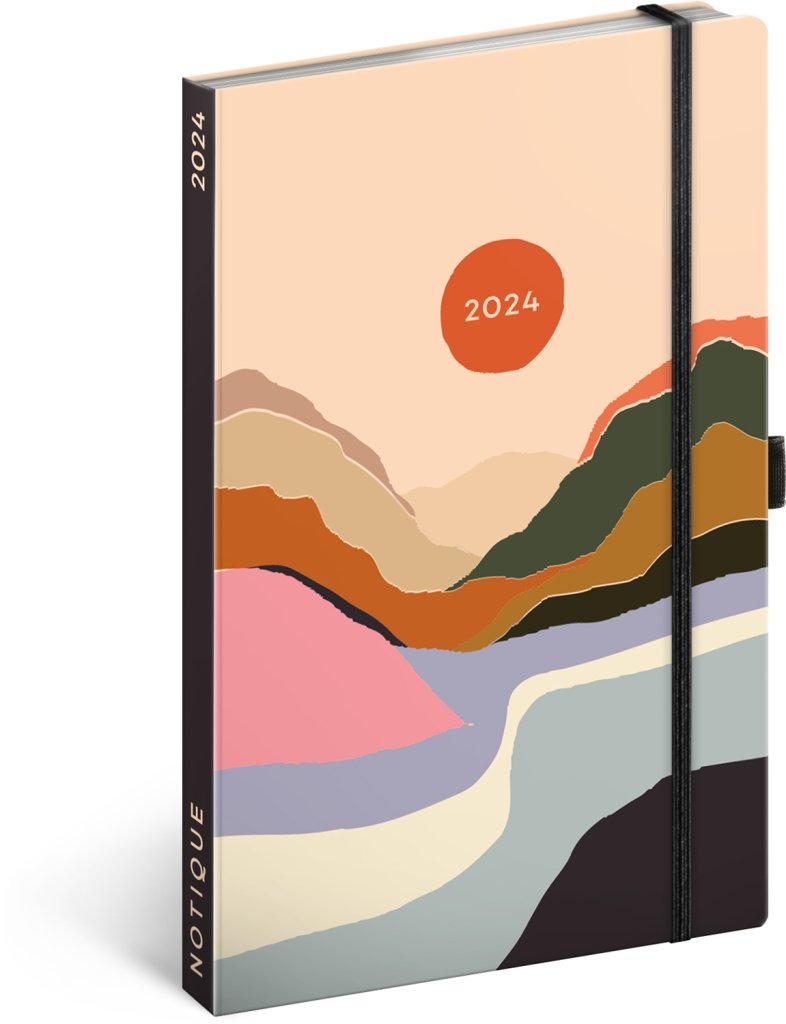 Levně Diář 2024: Den a noc - týdenní, 13 × 21 cm (západní kalendárium)