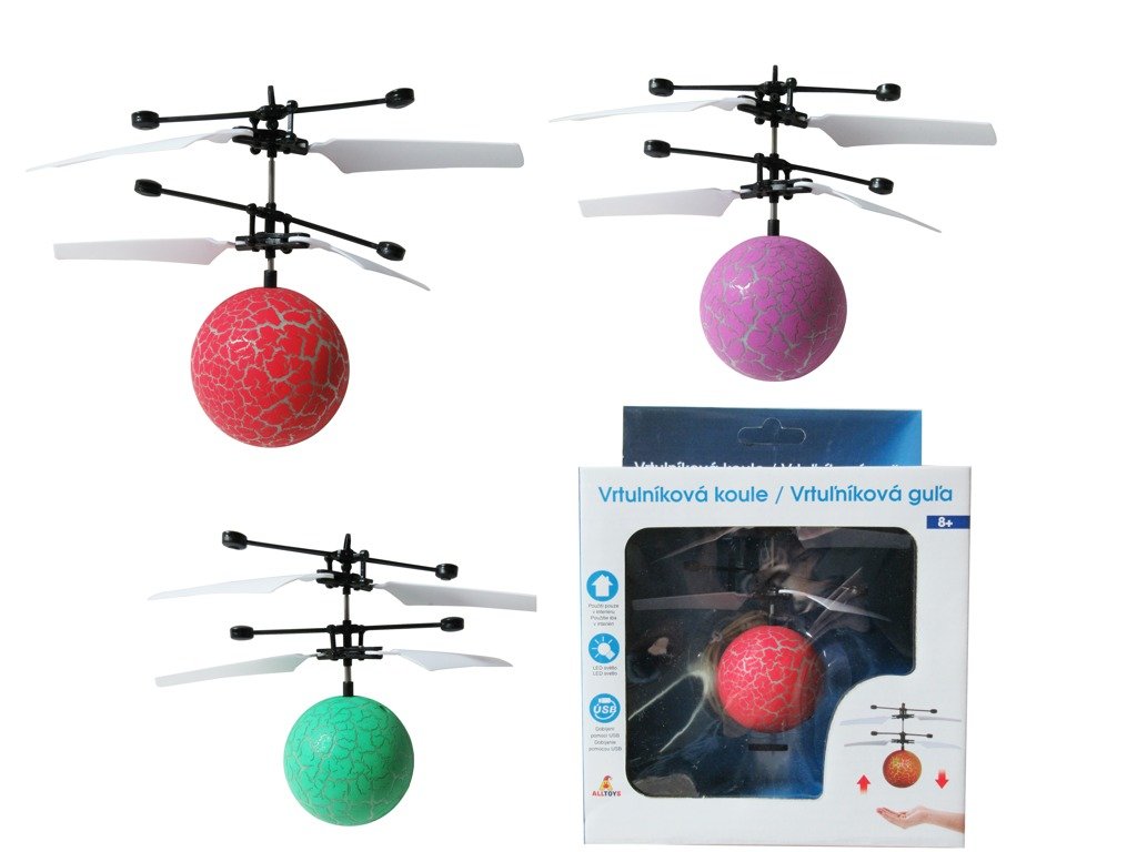 Levně Vrtulníková koule s LED - Alltoys Mustar