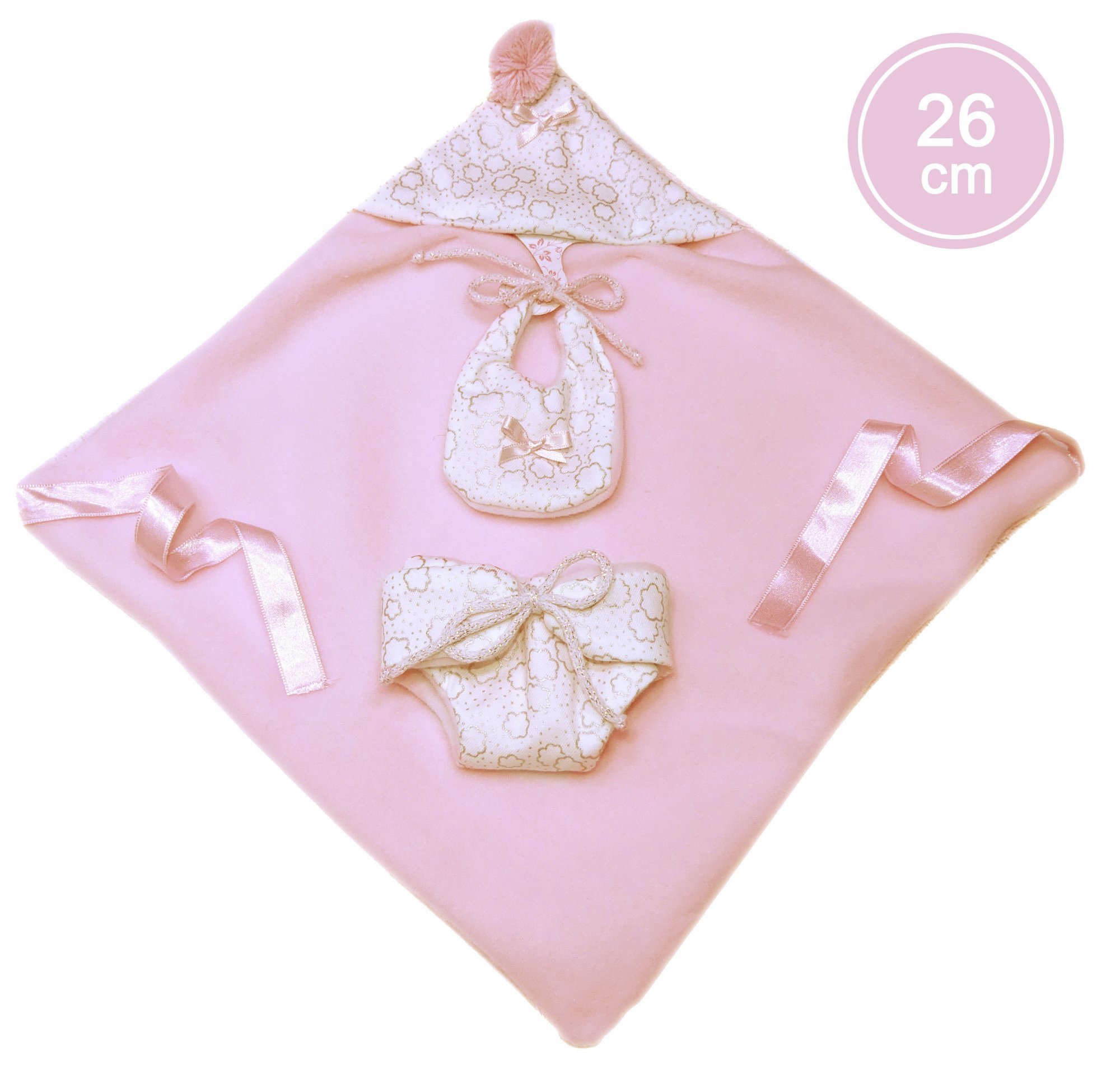 Levně Llorens M26-308 obleček pro panenku miminko NEW BORN velikosti 26 cm