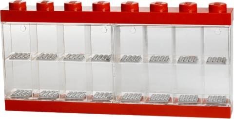 Levně Sběratelská skříňka LEGO na 16 minifigurek - červená