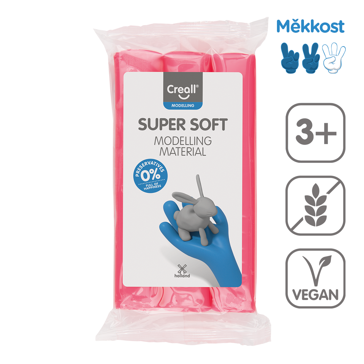 Product detail of Creall modelovací hmota Super soft, 500 g, růžová
