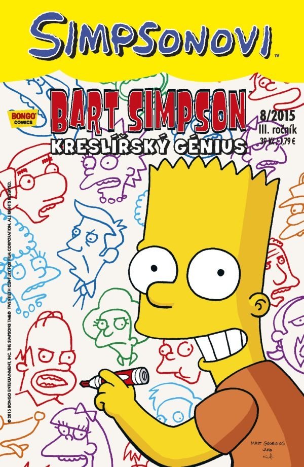 Levně Simpsonovi - Bart Simpson 8/2015 - Kreslířský génius - Matthew Abram Groening