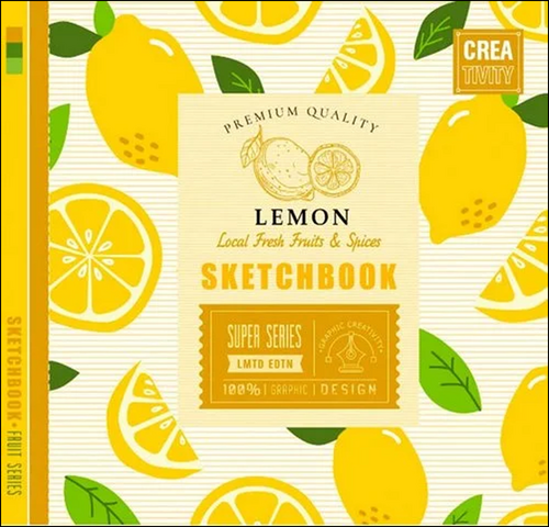 Sketchbook LEMON 20 x 20 cm