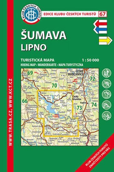 Levně Šumava-Lipno /KČT 67 1:50T Turistická mapa