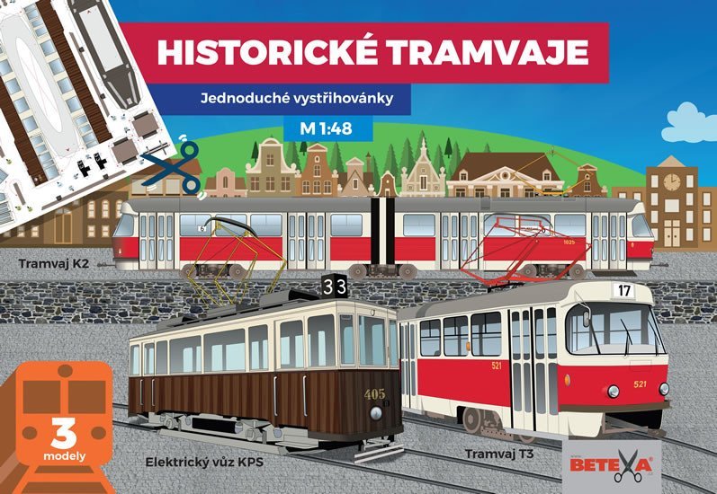 Levně Historické tramvaje - Jednoduché vystřihovánky