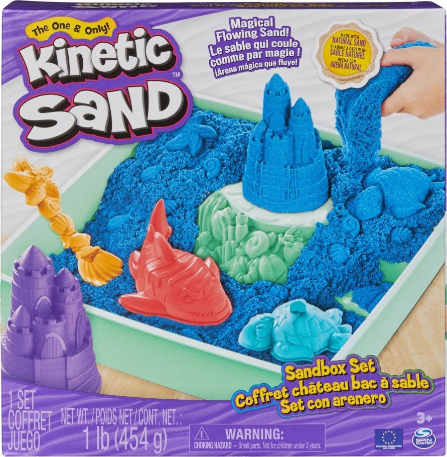 Product detail of Kinetic sand krabice tekutého písku s podložkou modrá - Spin Master Kinetic Sand