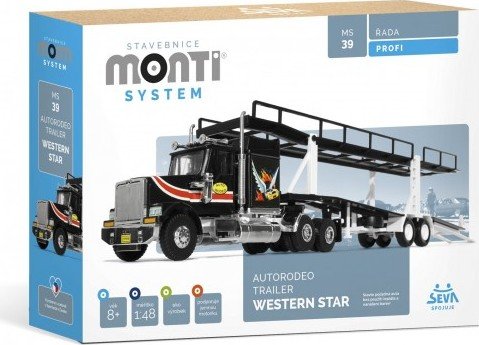 Levně Stavebnice Monti System MS 39 Autorodeo Trailer Western star 1:48 v krabici 32x20x7,5cm