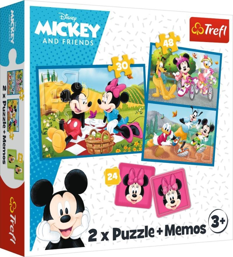 Levně Trefl Puzzle Mickey a přátelé / 30+48 dílků+pexeso