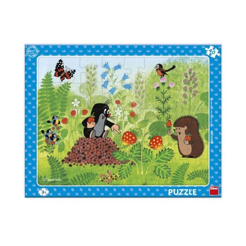 Deskové puzzle Krtek a jahody 40 dílků - Dino