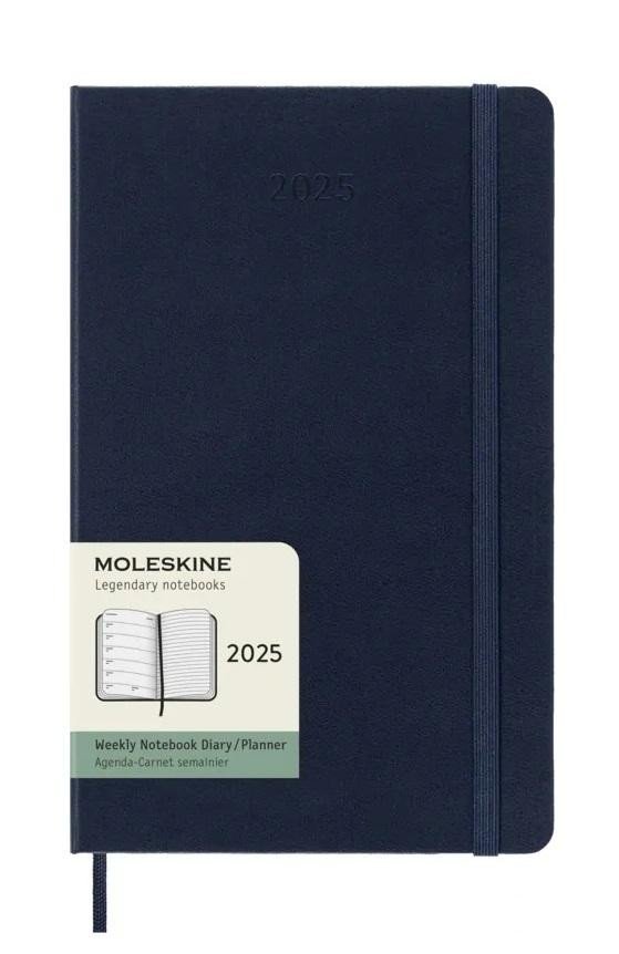 Levně Moleskine Plánovací zápisník 2025 modrý L, tvrdý