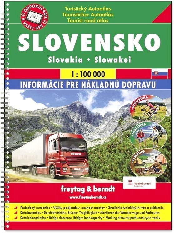 Levně Slovensko autoatlas 1:100 000 (A4, spirála)