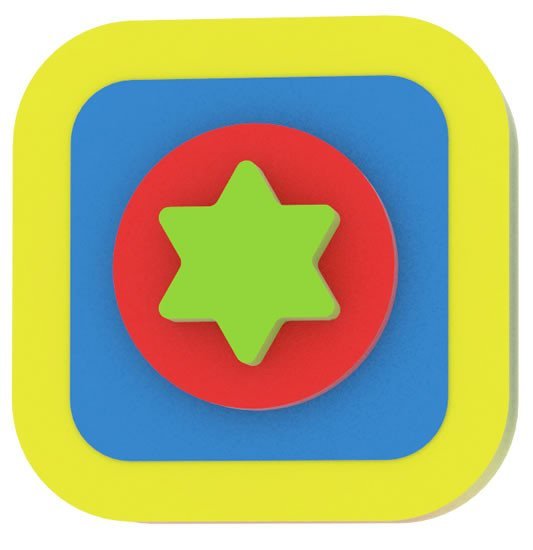 Levně Moje první puzzle - Tvary čtverec/hvězda žlutá