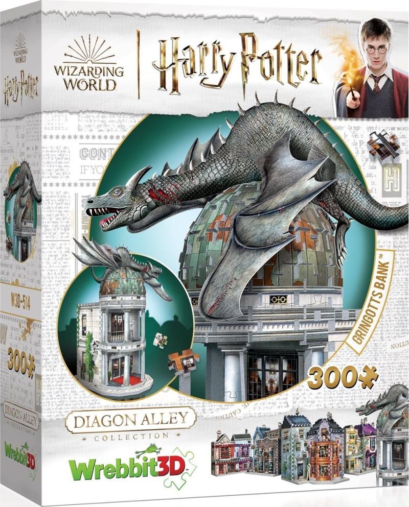 Levně Puzzle 3D Harry Potter: Gringottova banka 300 dílků
