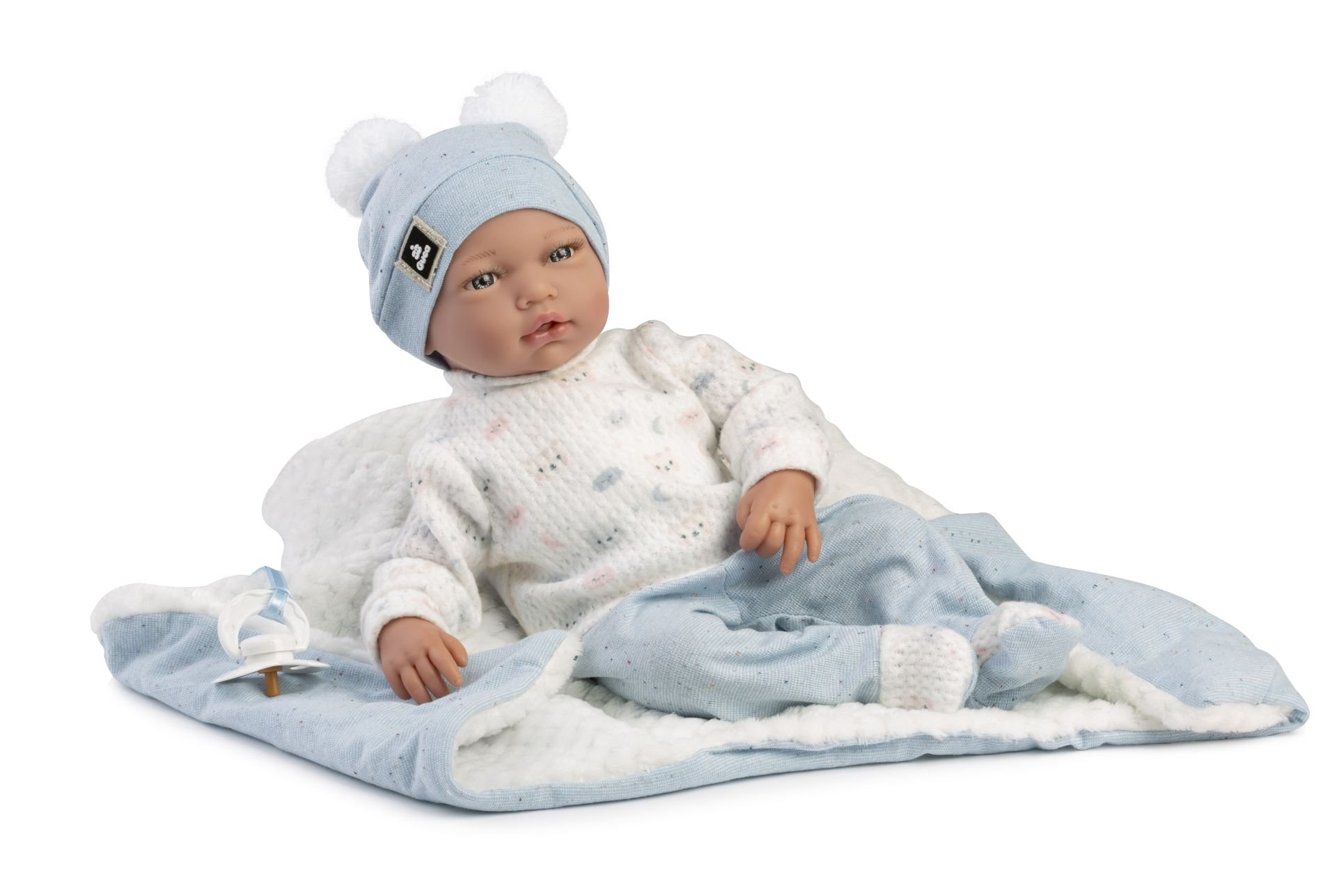 Levně Guca 885 ADRI - realistická panenka miminko s měkkým látkovým tělem - 38 cm