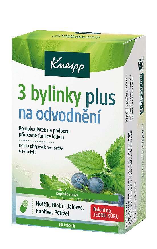 Levně Kneipp doplněk stravy 3 bylinky na odvodnění 60 tobolek