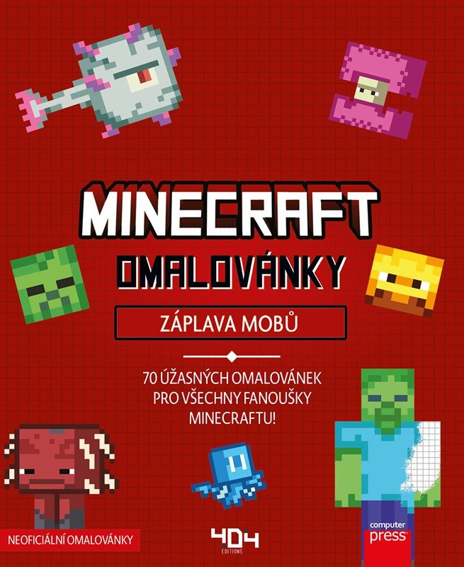 Levně Minecraft omalovánky Záplava mobů - 70 úžasných omalovánek pro všechny fanoušky Minecraftu! - kolektiv