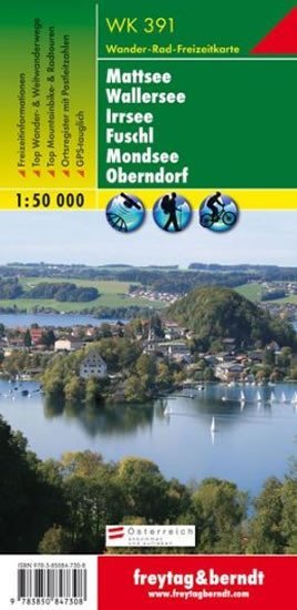 WK 391 Mattsee, Wallersee, Irrsee 1:50 000 / turistická mapa