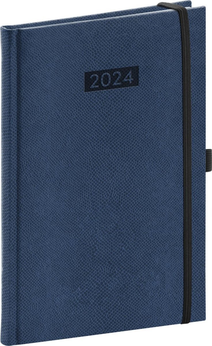 Levně Diář 2024: Diario - modrý tmavě, týdenní, 15 × 21 cm