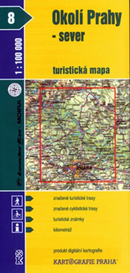 Levně 1:100T ( 8)-Okolí Prahy/sever (turistická mapa)