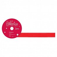 DOCRAFTS sametová stuha - červená 1 cm x 3 m