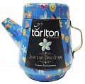 TARLTON Tea Pot  Jasmine Teardrops - sypaný zelený čaj s kousky ovoce v plechové konvičce 100g