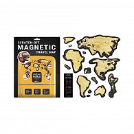Magnetická stírací mapa světa Travel Map Magnetic World