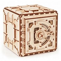 3D dřevěné mechanické puzzle - Trezor