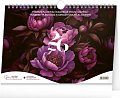 NOTIQUE Týdenní plánovací kalendář Fialové květy 2026, 30 x 21 cm